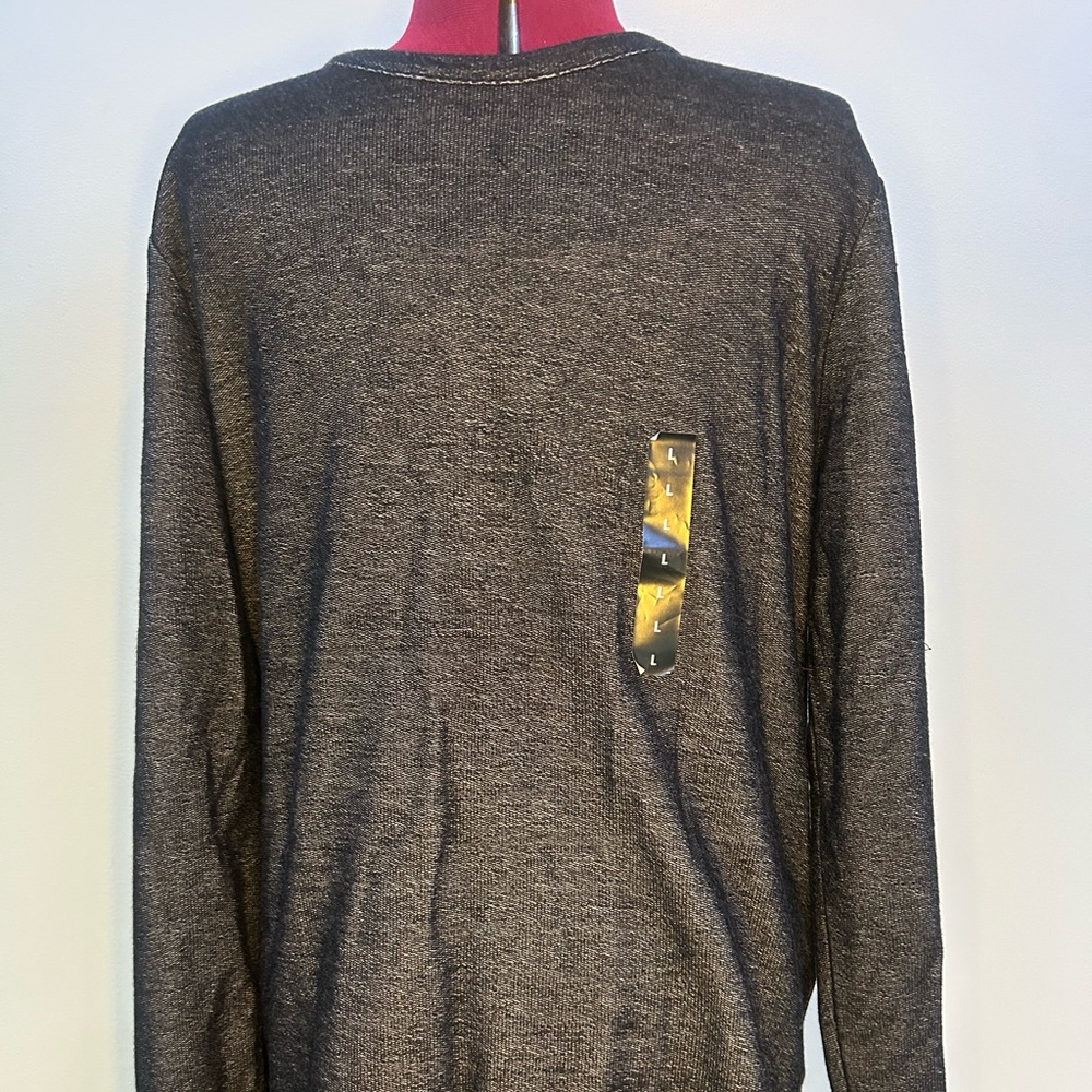 Marc Anthony Men's Size Large Black Long Sleeve Crew Slim Fit Knit